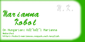 marianna kobol business card